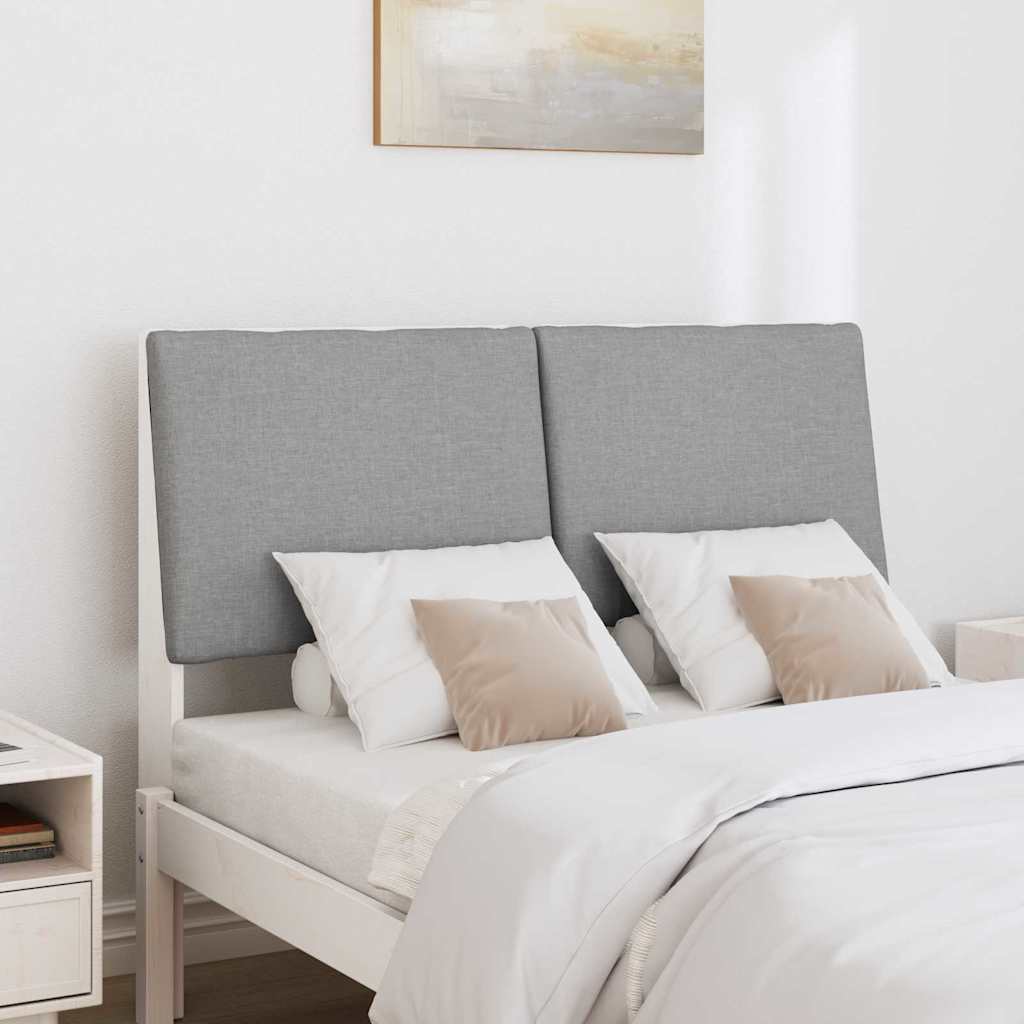 Testiera imbottita Grigio chiaro 120 cm Pino massello
