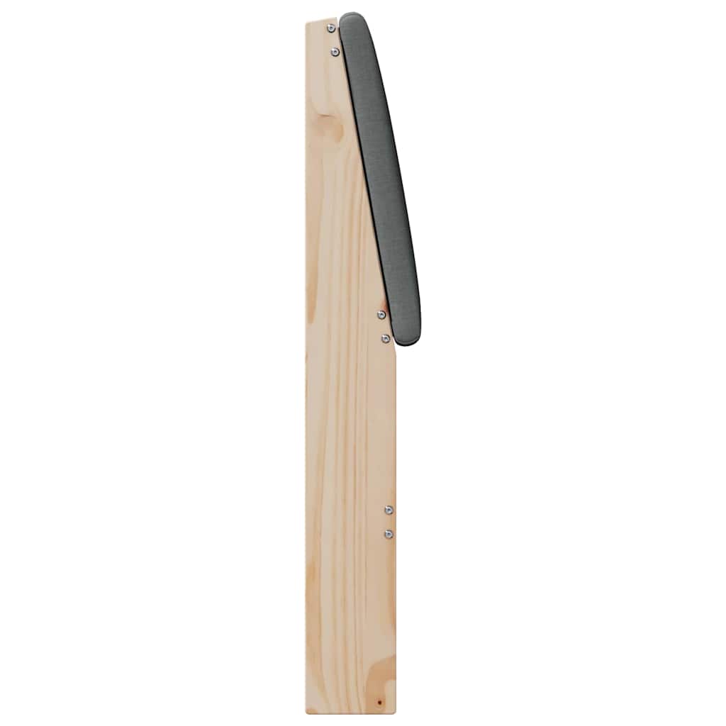 Testiera imbottita Grigio scuro 100 cm Pino massello