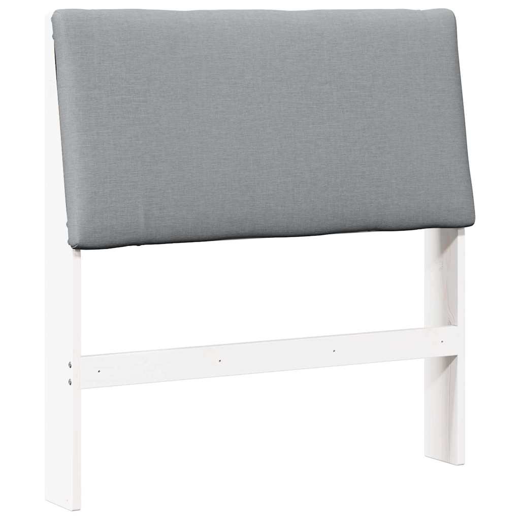 Testiera imbottita Grigio chiaro 100 cm Pino massello