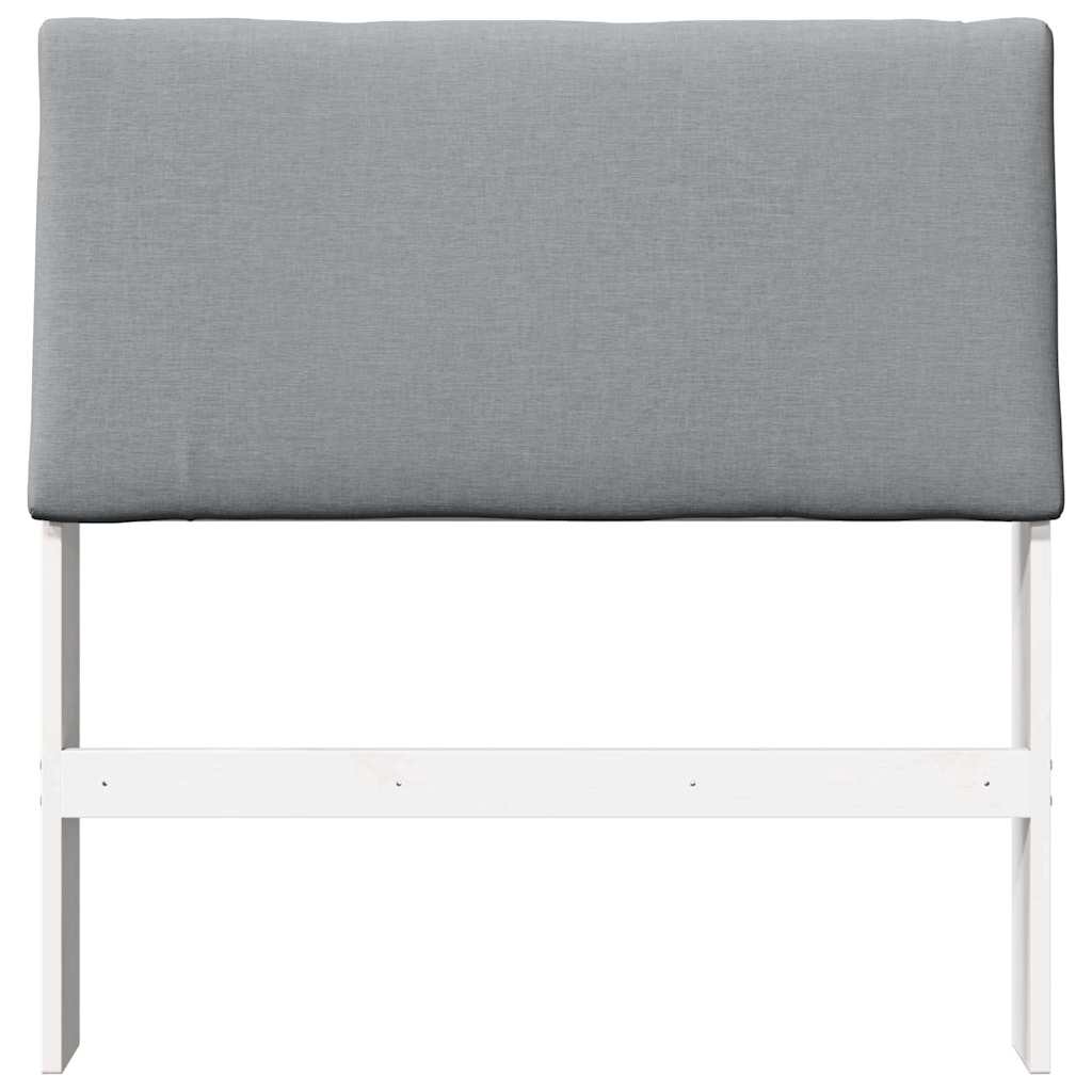 Testiera imbottita Grigio chiaro 100 cm Pino massello