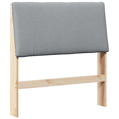 Testiera imbottita Grigio chiaro 90 cm Pino massello