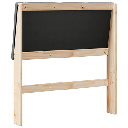 Testiera imbottita Grigio scuro 90 cm Pino massello