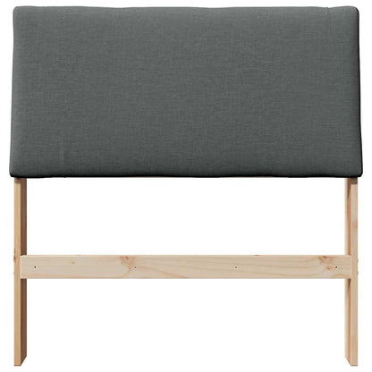 Testiera imbottita Grigio scuro 90 cm Pino massello