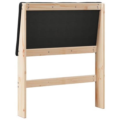 Testiera imbottita Nero 80 cm Pino massello