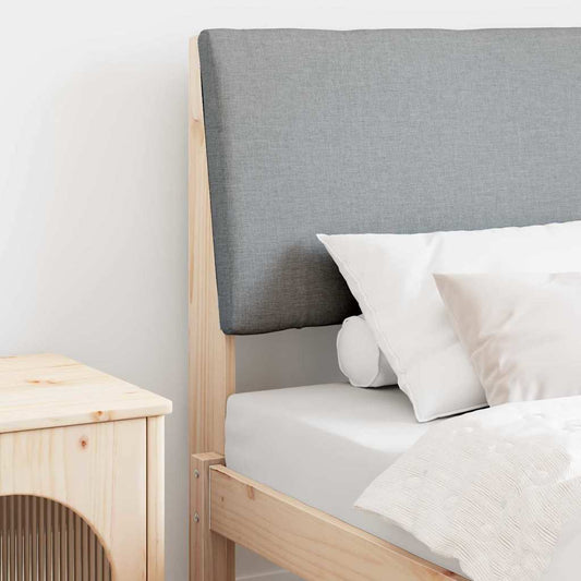 Testiera imbottita Grigio chiaro 75 cm Pino massello