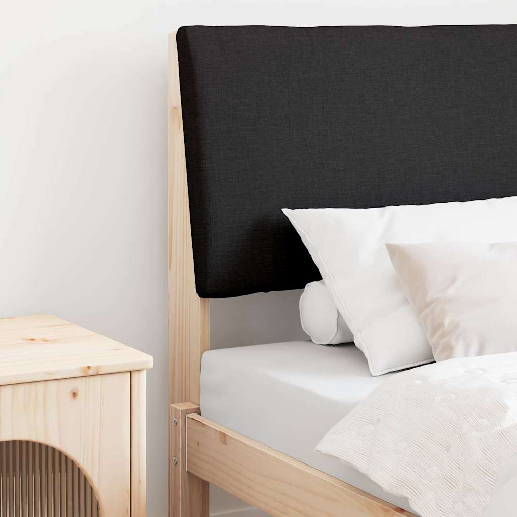 Testiera imbottita Nero 75 cm Pino massello