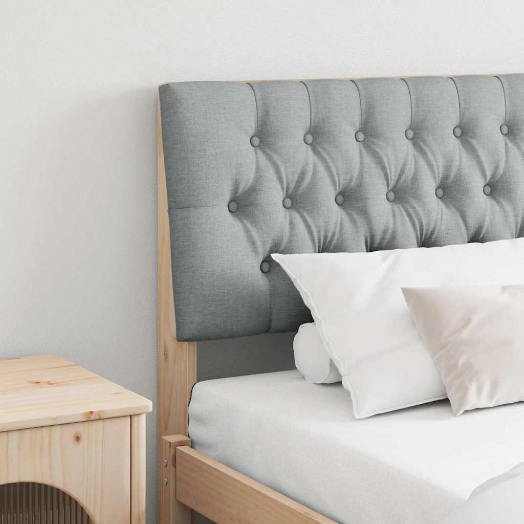 Testiera imbottita Grigio chiaro 200 cm Pino massello