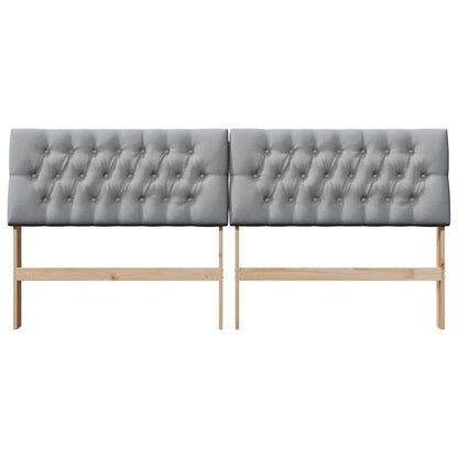 Testiera imbottita Grigio chiaro 200 cm Pino massello