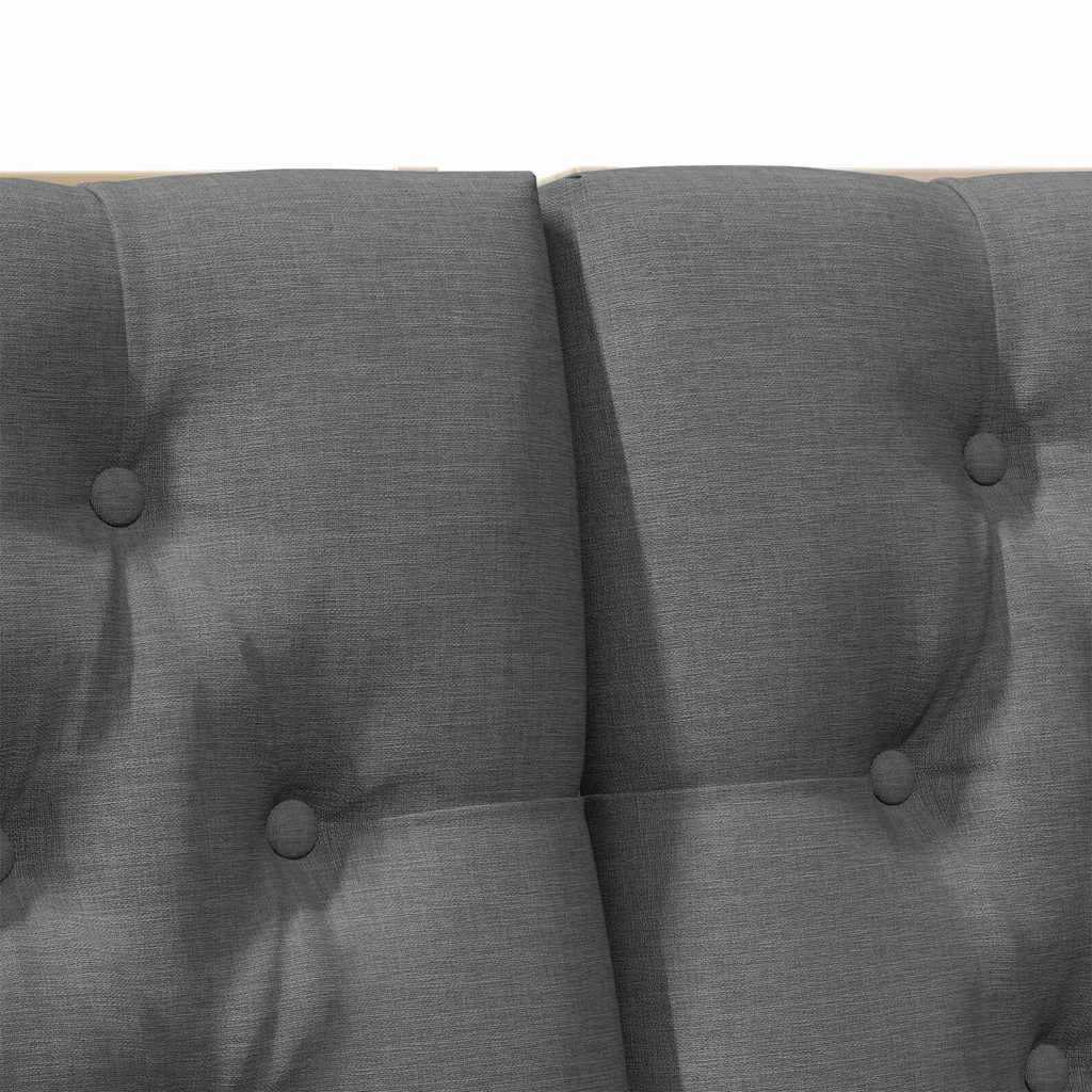 Testiera imbottita Grigio scuro 200 cm Pino massello