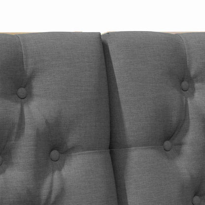 Testiera imbottita Grigio scuro 200 cm Pino massello