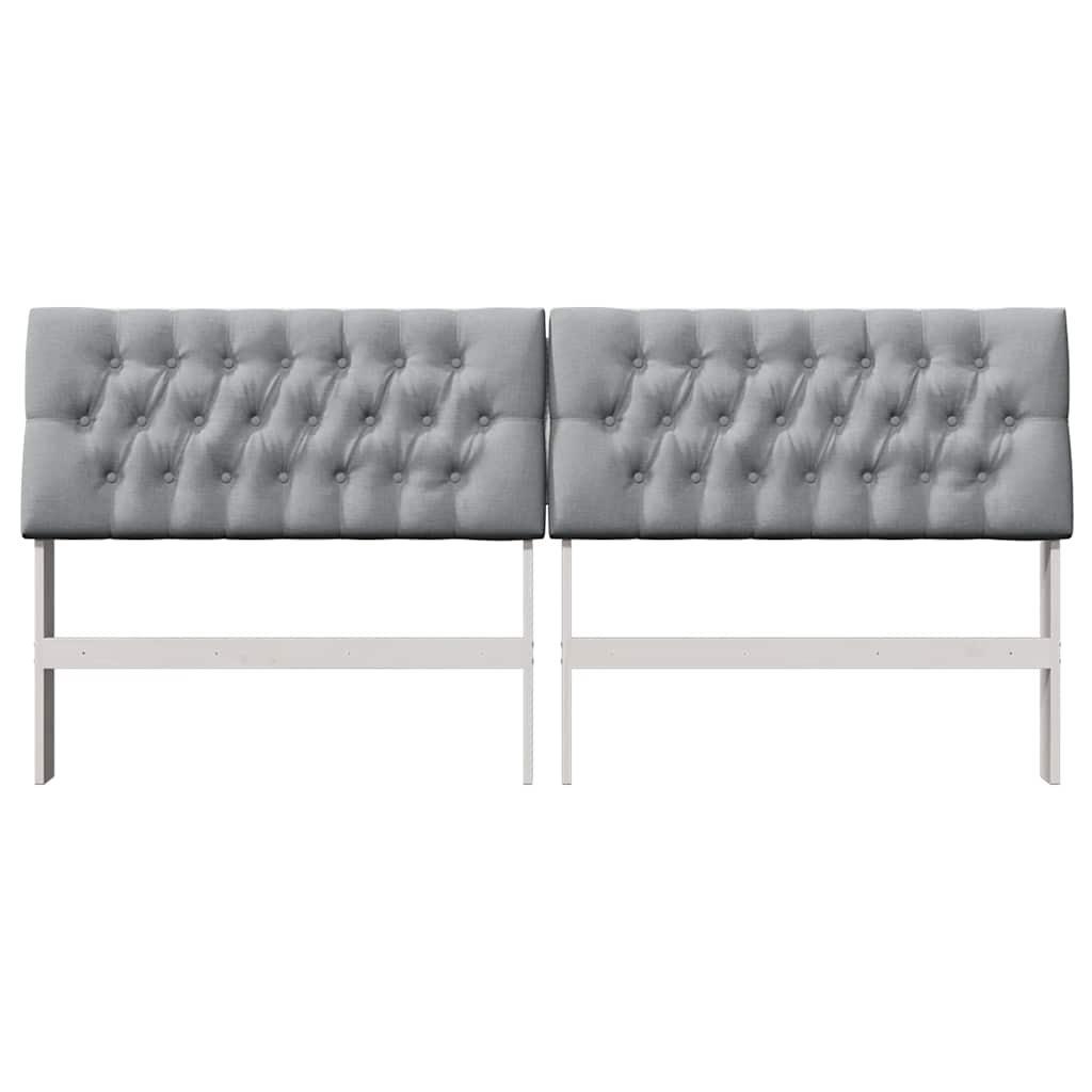 Testiera imbottita Grigio chiaro 200 cm Pino massello