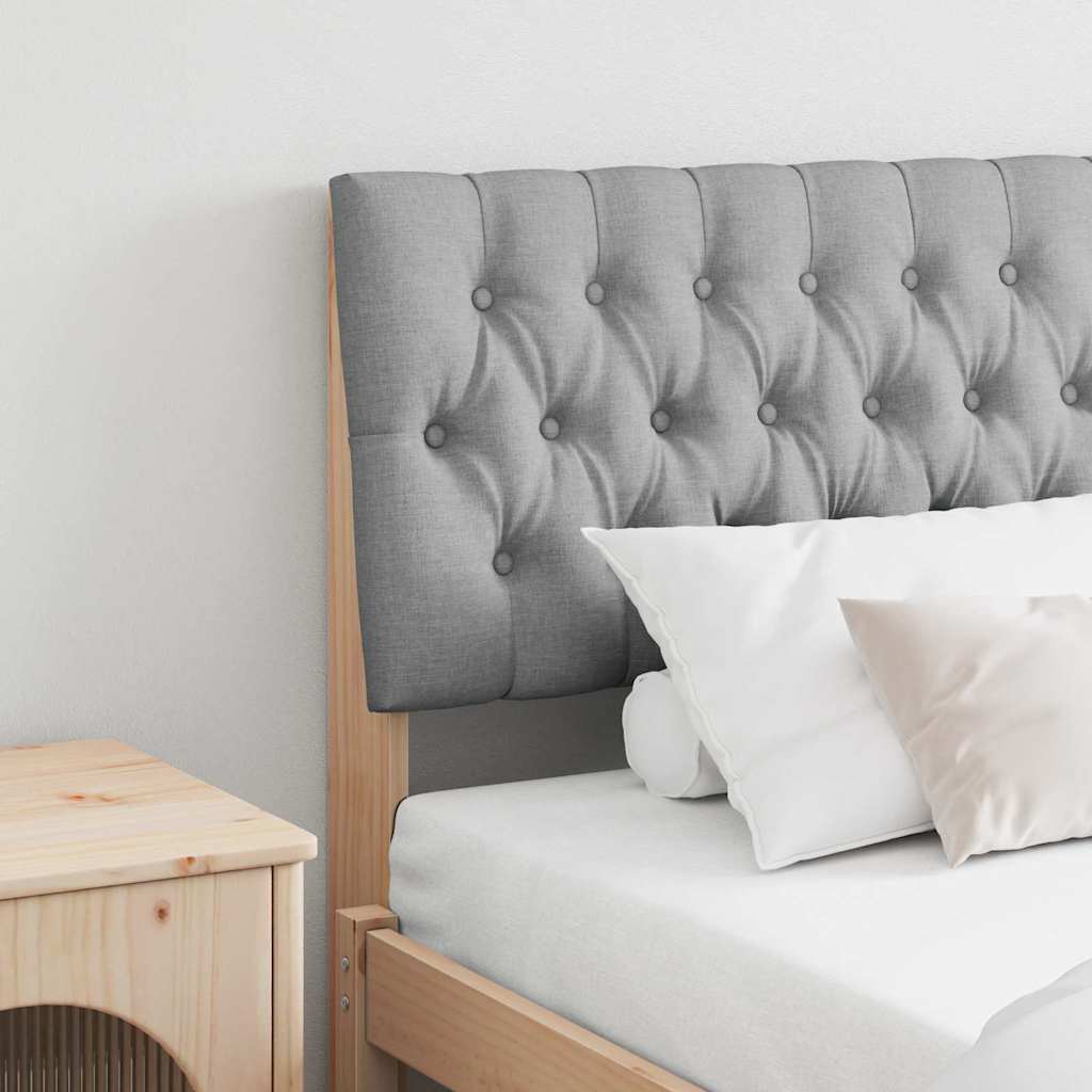 Testiera imbottita Grigio chiaro 180 cm Pino massello