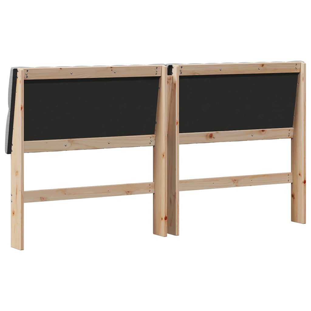 Testiera imbottita Grigio chiaro 180 cm Pino massello