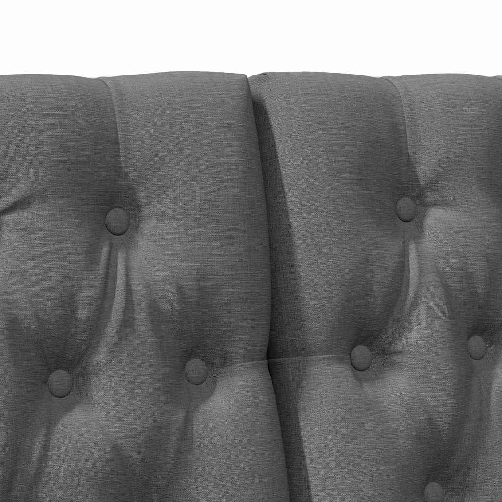 Testiera imbottita Grigio scuro 180 cm Pino massello