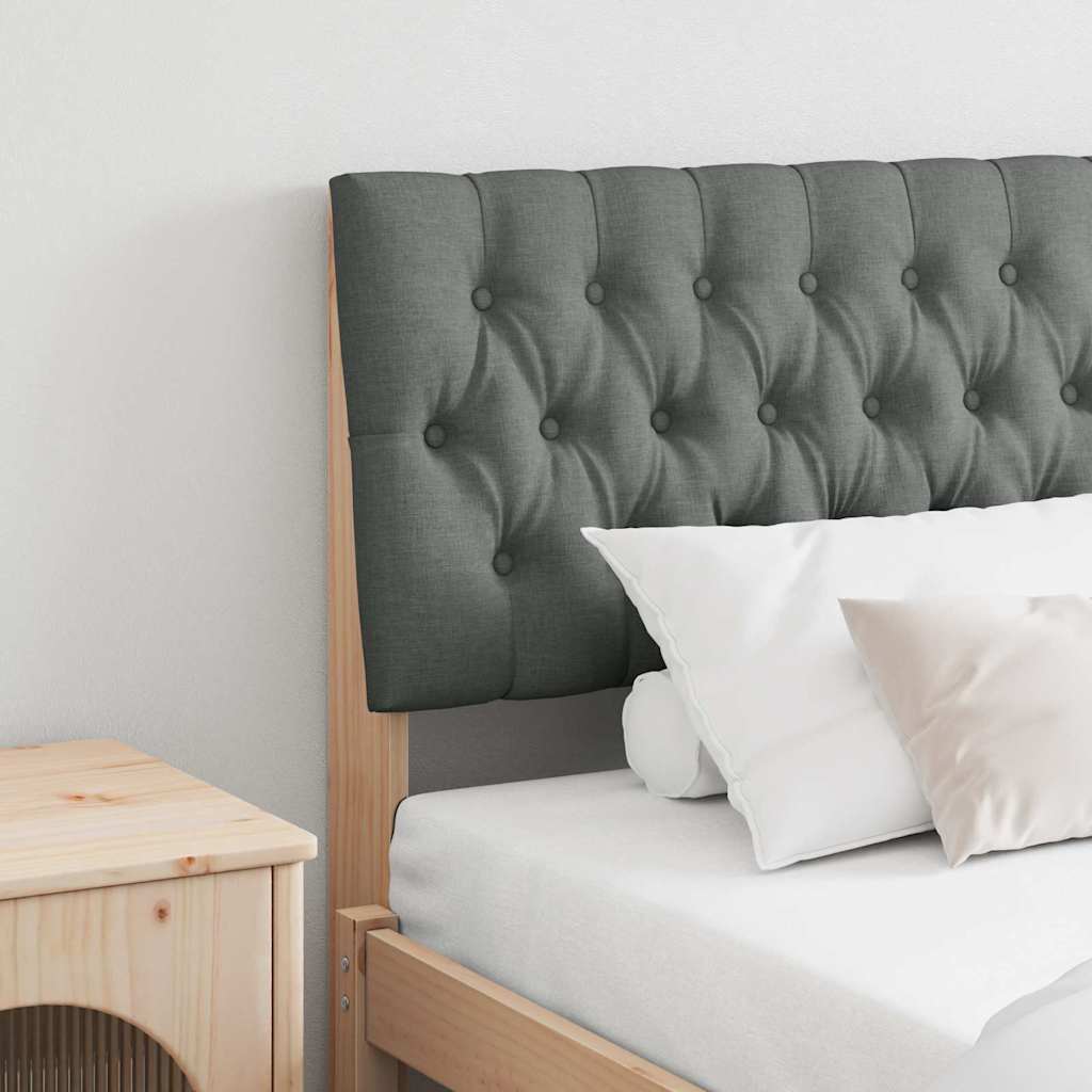 Testiera imbottita Grigio scuro 180 cm Pino massello
