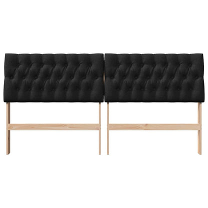 Testiera imbottita Nero 180 cm Pino massello