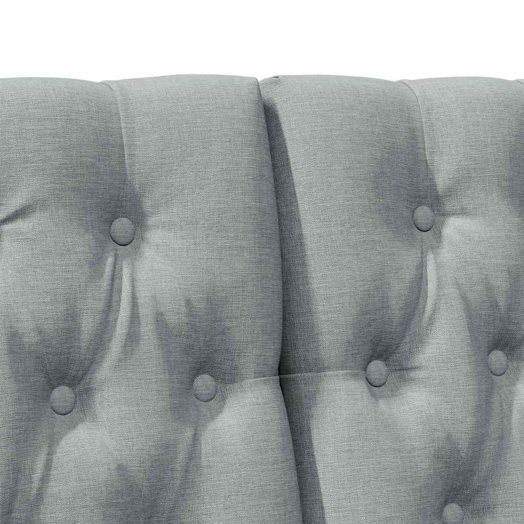 Testiera imbottita Grigio chiaro 180 cm Pino massello