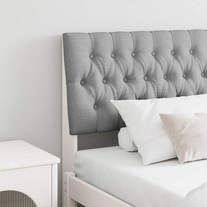 Testiera imbottita Grigio chiaro 180 cm Pino massello