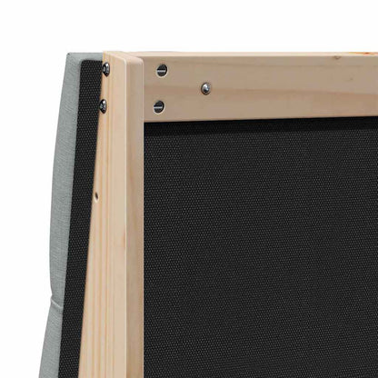 Testiera imbottita Grigio chiaro 160 cm Pino massello