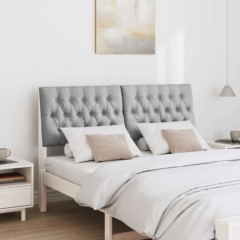 Testiera imbottita Grigio chiaro 160 cm Pino massello