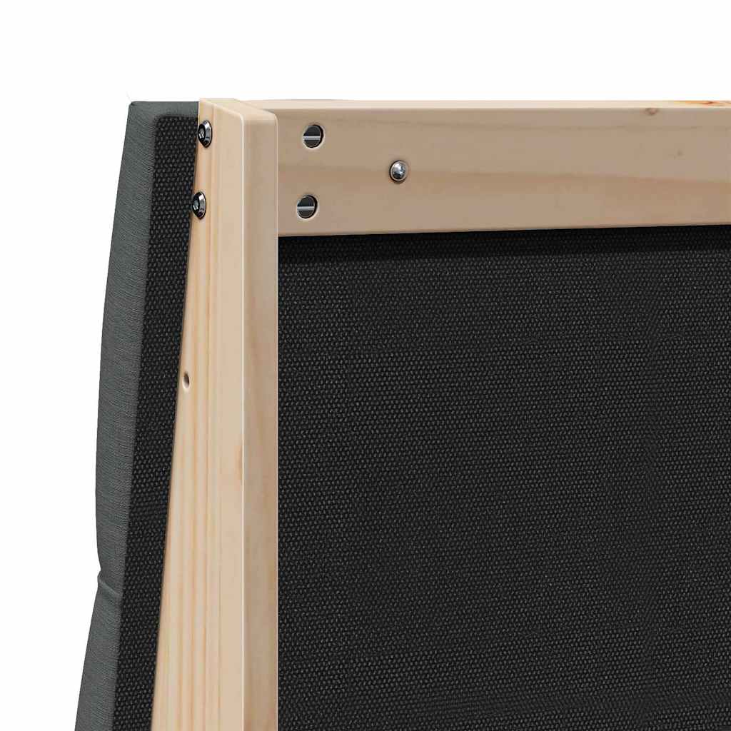 Testiera imbottita Grigio scuro 140 cm Pino massello