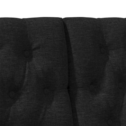 Testiera imbottita Nero 140 cm Pino massello