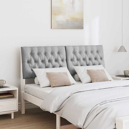 Testiera imbottita Grigio chiaro 140 cm Pino massello