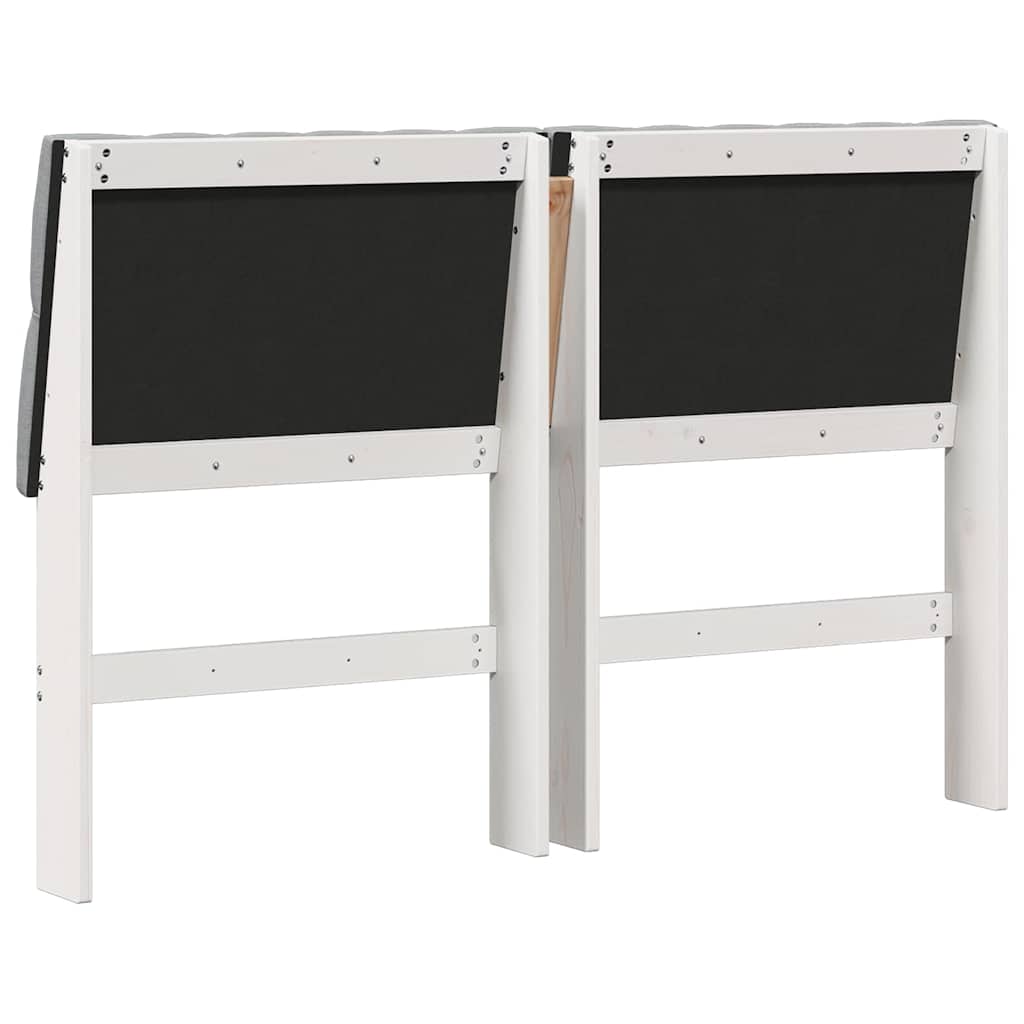 Testiera imbottita Grigio chiaro 140 cm Pino massello