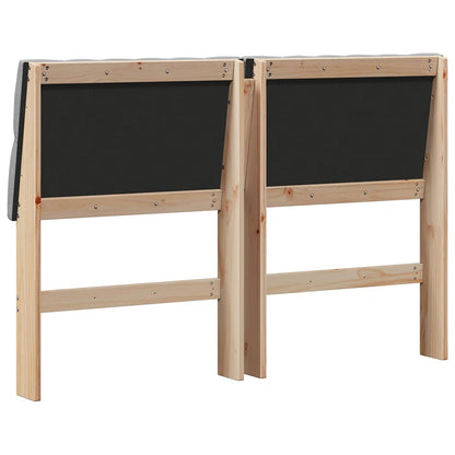 Testiera imbottita Grigio chiaro 135 cm Pino massello