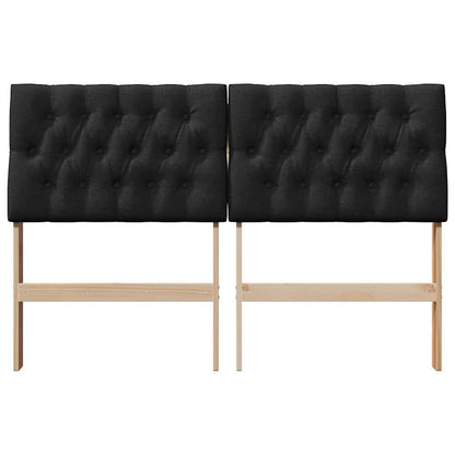 Testiera imbottita Nero 135 cm Pino massello