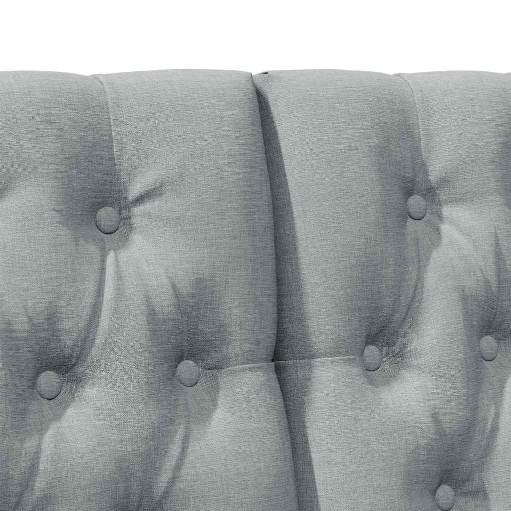 Testiera imbottita Grigio chiaro 135 cm Pino massello