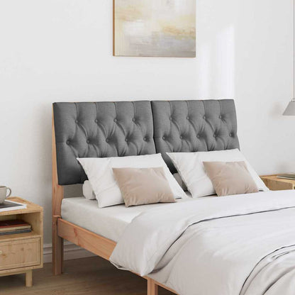 Testiera imbottita Grigio scuro 120 cm Pino massello