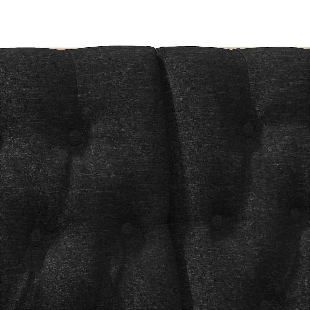 Testiera imbottita Nero 120 cm Pino massello