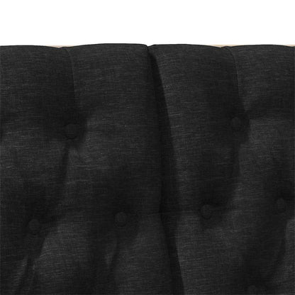 Testiera imbottita Nero 120 cm Pino massello