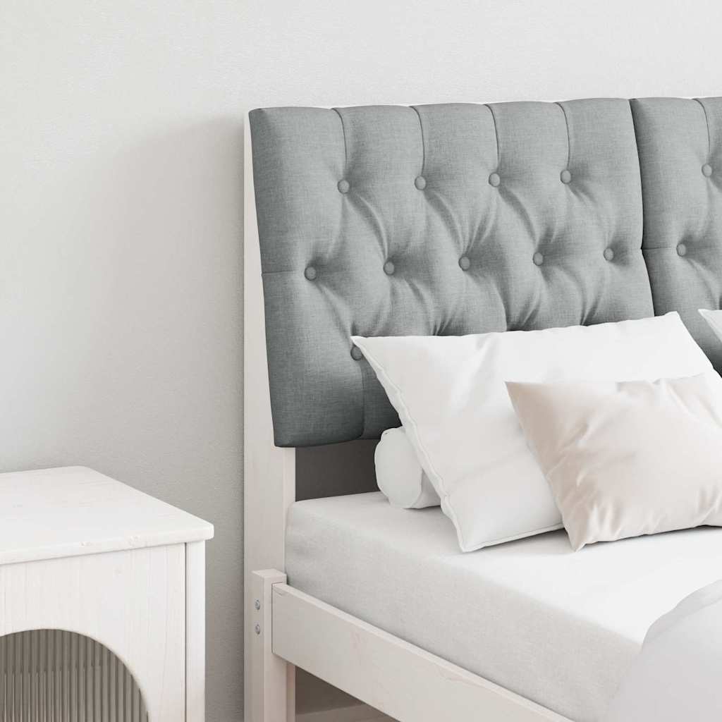 Testiera imbottita Grigio chiaro 120 cm Pino massello