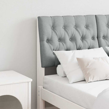 Testiera imbottita Grigio chiaro 120 cm Pino massello