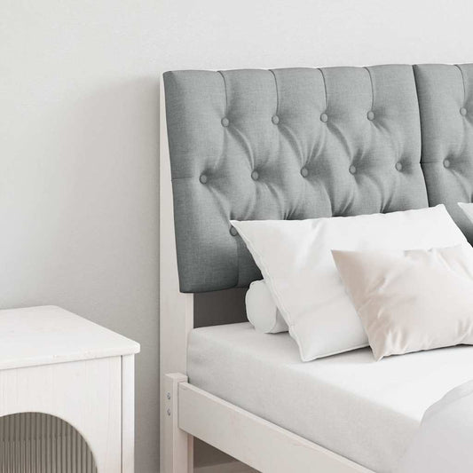 Testiera imbottita Grigio chiaro 120 cm Pino massello