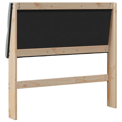 Testiera imbottita Grigio chiaro 100 cm Pino massello