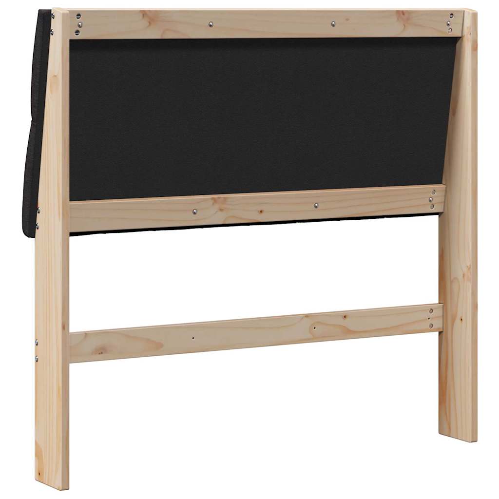 Testiera imbottita Nero 100 cm Pino massello