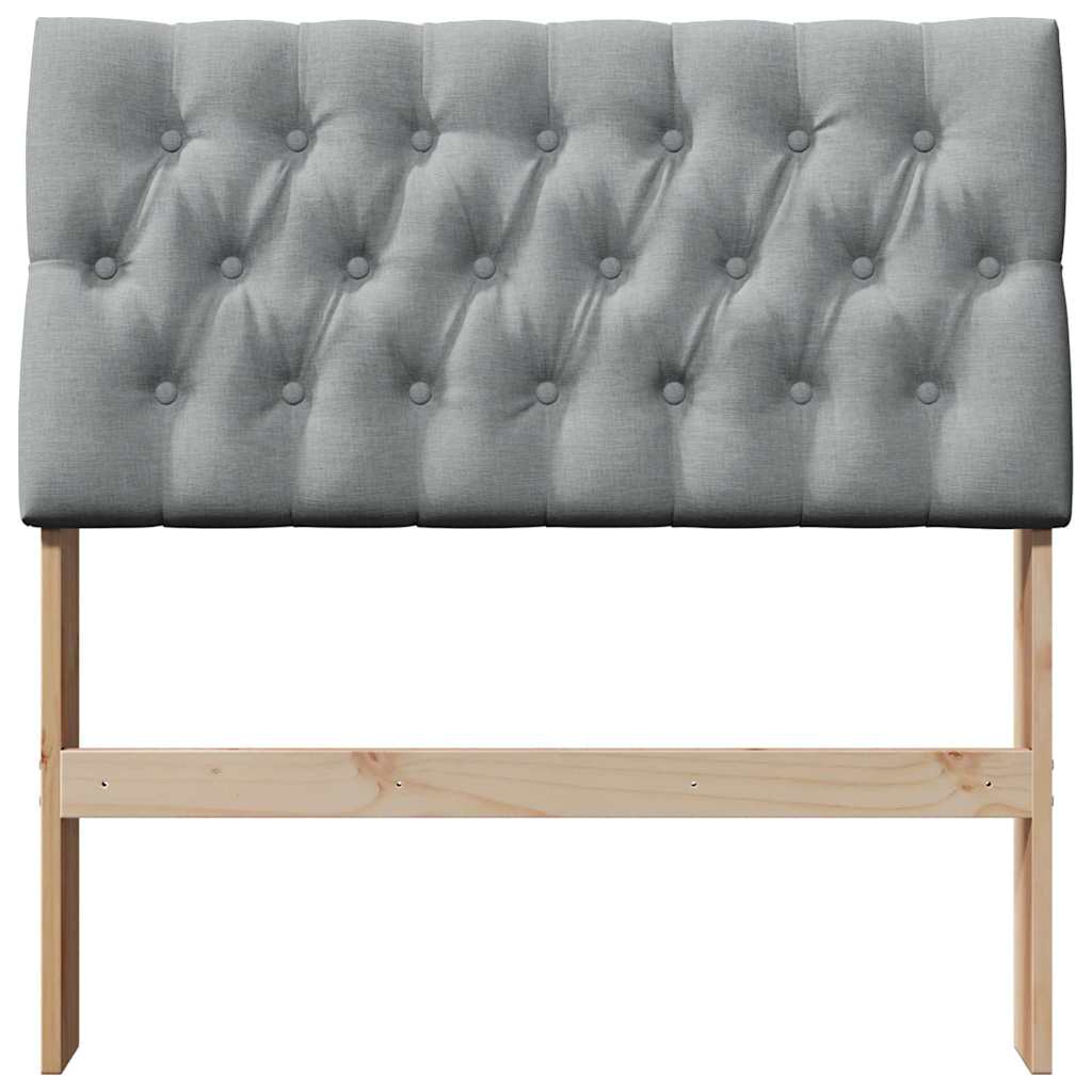 Testiera imbottita Grigio chiaro 90 cm Pino massello