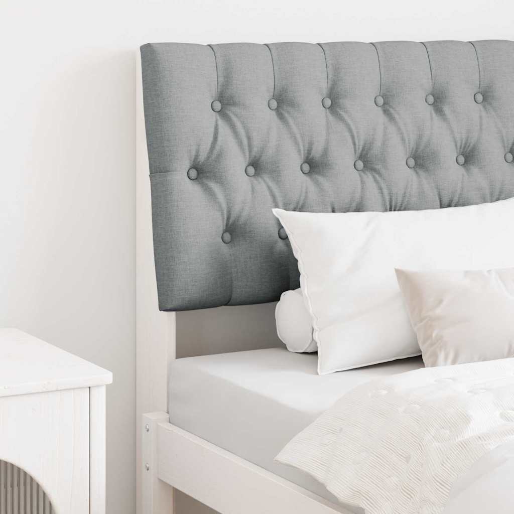 Testiera imbottita Grigio chiaro 90 cm Pino massello