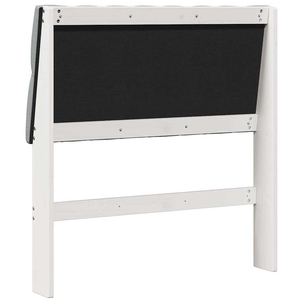 Testiera imbottita Grigio chiaro 90 cm Pino massello