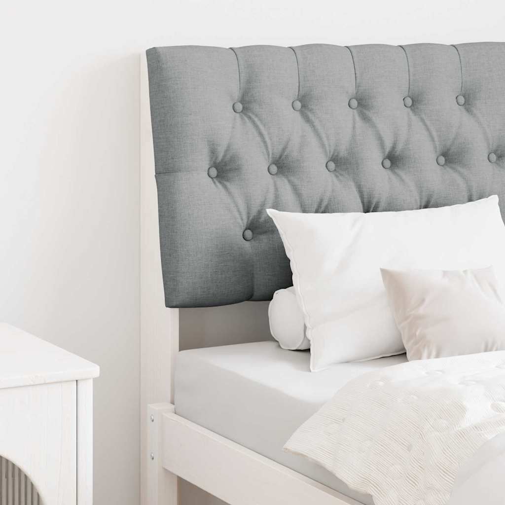 Testiera imbottita Grigio chiaro 80 cm Pino massello