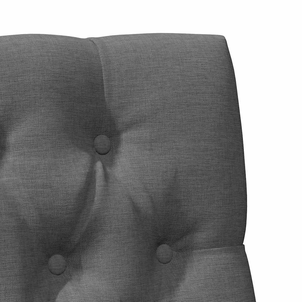 Testiera imbottita Grigio scuro 75 cm Pino massello