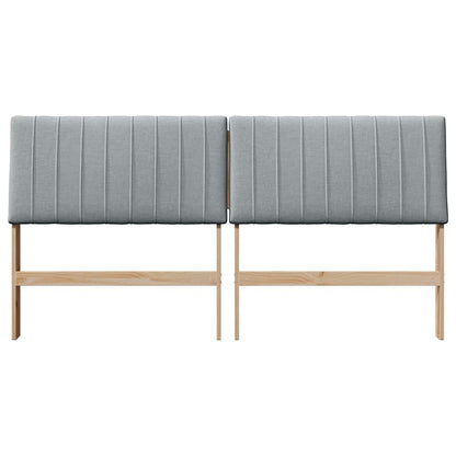 Testiera imbottita Grigio chiaro 180 cm Pino massello