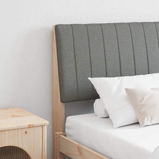 Testiera imbottita Grigio scuro 180 cm Pino massello