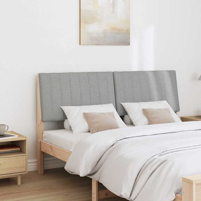 Testiera imbottita Grigio chiaro 160 cm Pino massello