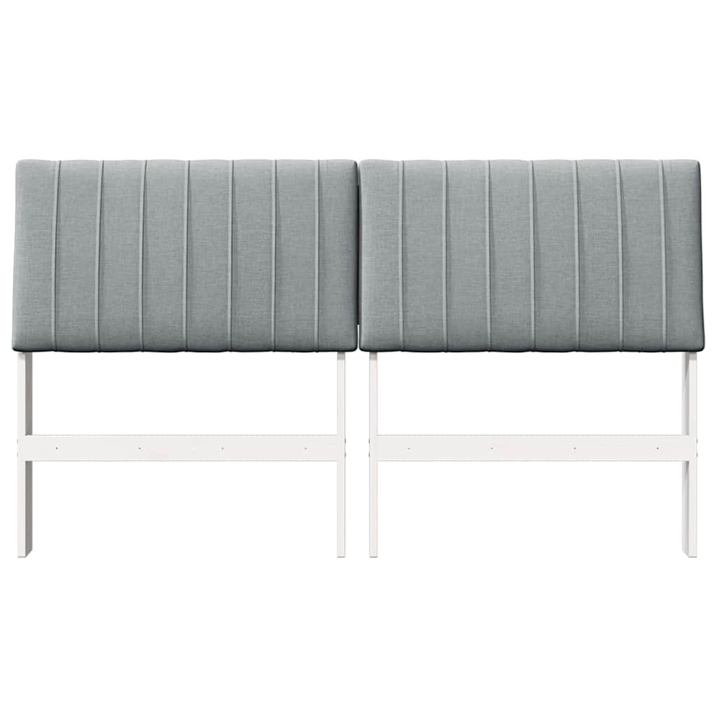 Testiera imbottita Grigio chiaro 160 cm Pino massello