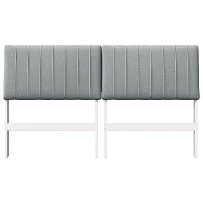 Testiera imbottita Grigio chiaro 160 cm Pino massello