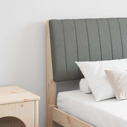 Testiera imbottita Grigio scuro 150 cm Pino massello